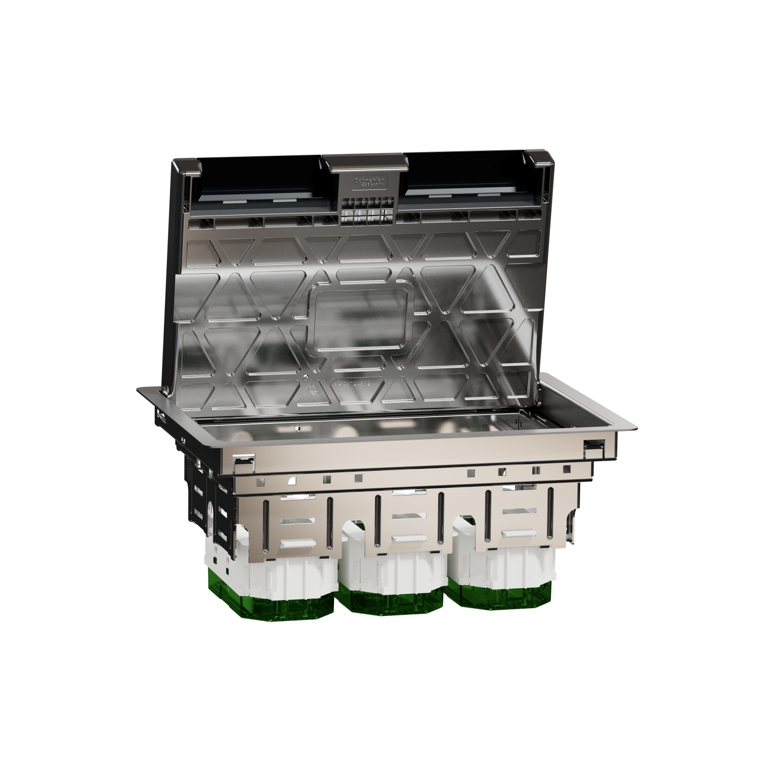 Schneider Electric Grey 6 Compartment Floorbox L, 275 mm x 200mm 82 mm
