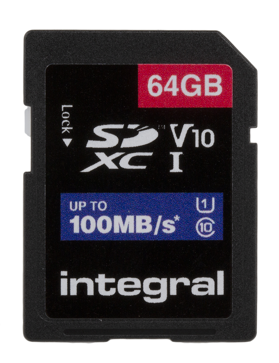 Integral Memory 64 GB SDXC SD Card, Class 10, UHS 1 U1