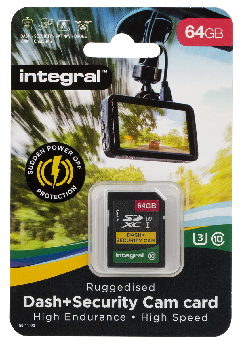 insdx64g10-dscam Integral Memory 64 GB SDXC microSD, Class 10, UHS 1 U3