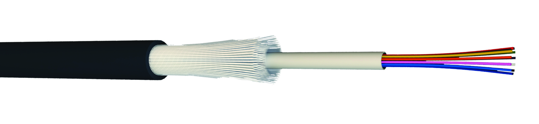 CAE Multimedia Connect OM3 Fibre Optic Cable, 6.5 mm Low Smoke Zero Halogen, Black, 100 m