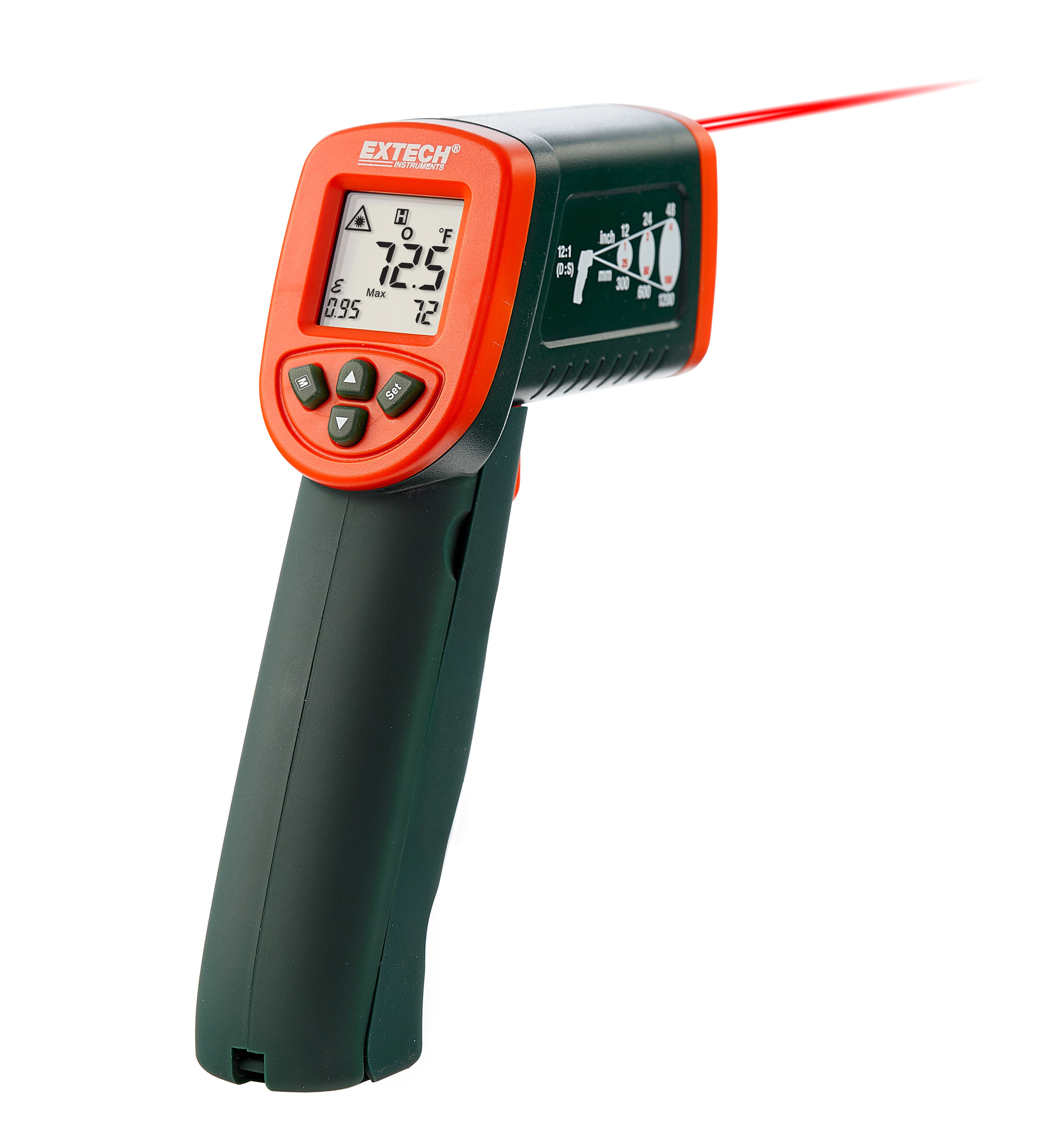 Extech IR267 IR Thermometer, -20 °C Min, 1000 °C Max, ±4/2 °C/°F Accuracy, °C, F Measurements
