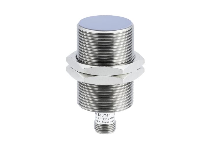 Baumer IR30.D18L-F60.GP1I.7BF Threaded Barrel Proximity Sensor, M12 PNP IR30 30V 18 mm 36 V dc 100mA