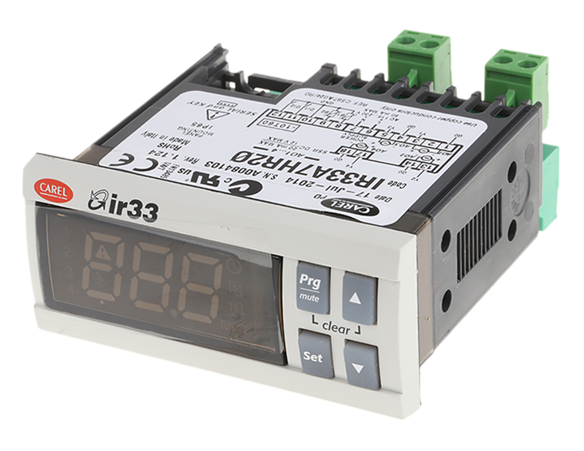 Carel IR33-DN33 Universal Panel Mount PID Temperature Controller 2 Input, 4 Output Digital 230V ac On-Off