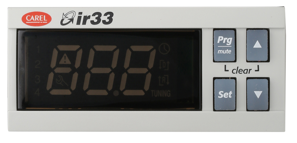 Carel IR33 Panel Mount PID Temperature Controller 2 Input, 2 Output Analogue 230V Auto-tuning PID