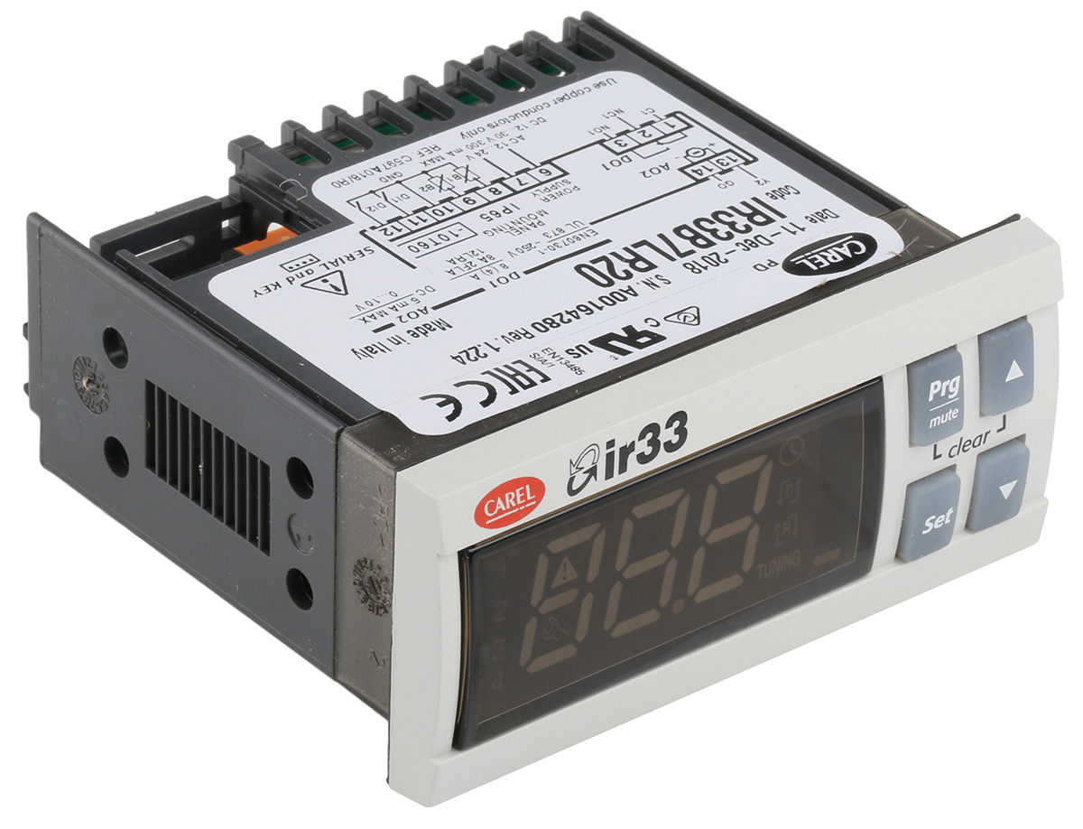 ir33b7lr20 Carel IR33 Panel Mount PID Temperature Controller 2 Input, 2 Output Analogue 230V Auto-tuning PID