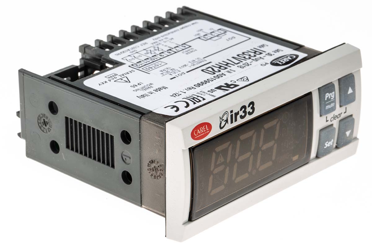 Carel IR33 Panel Mount PID Temperature Controller 2 Input, 4 Output Digital 230V ac On-Off