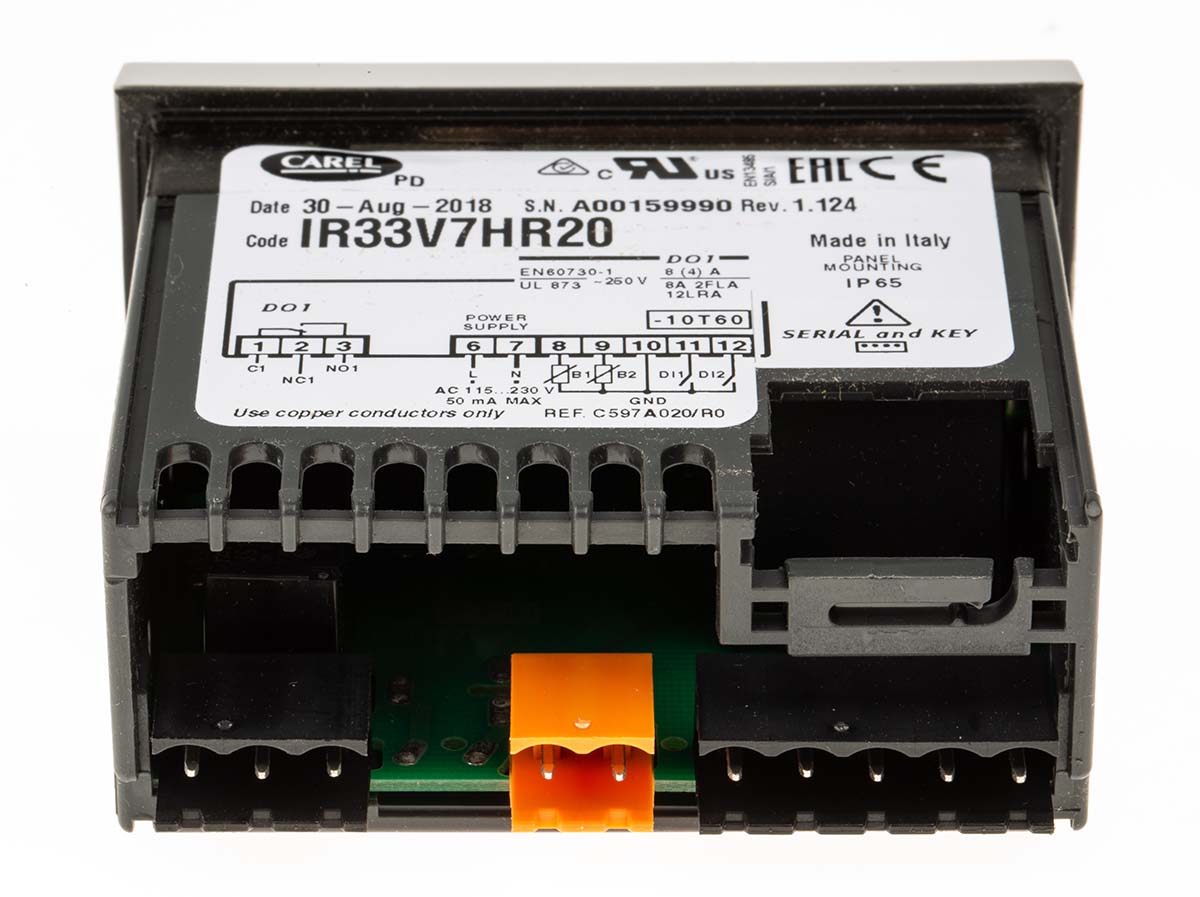 ir33v7hr20 Carel IR33 Panel Mount PID Temperature Controller 2 Input, 4 Output Digital 230V ac On-Off