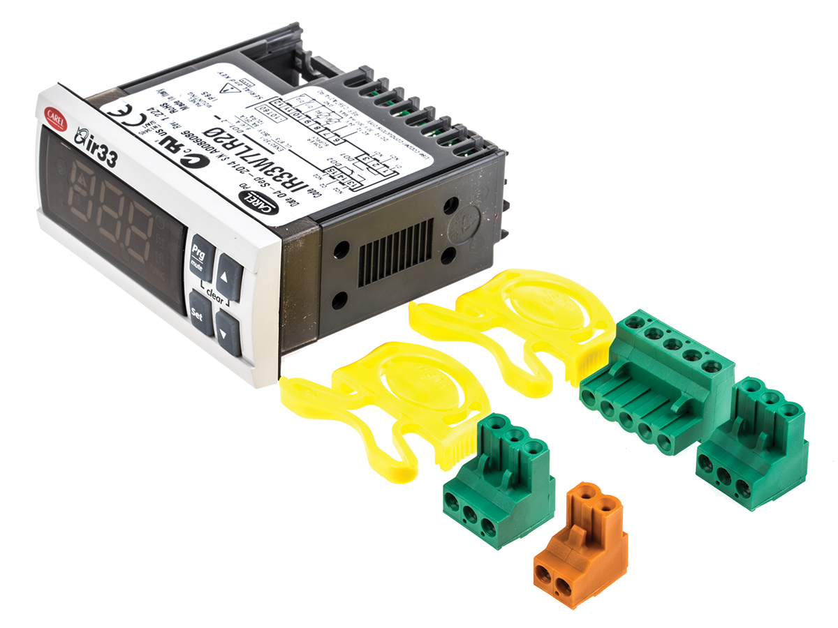 Carel IR33-DN33 Universal Panel Mount PID Temperature Controller 2 Input, 2 Output Relay 230V