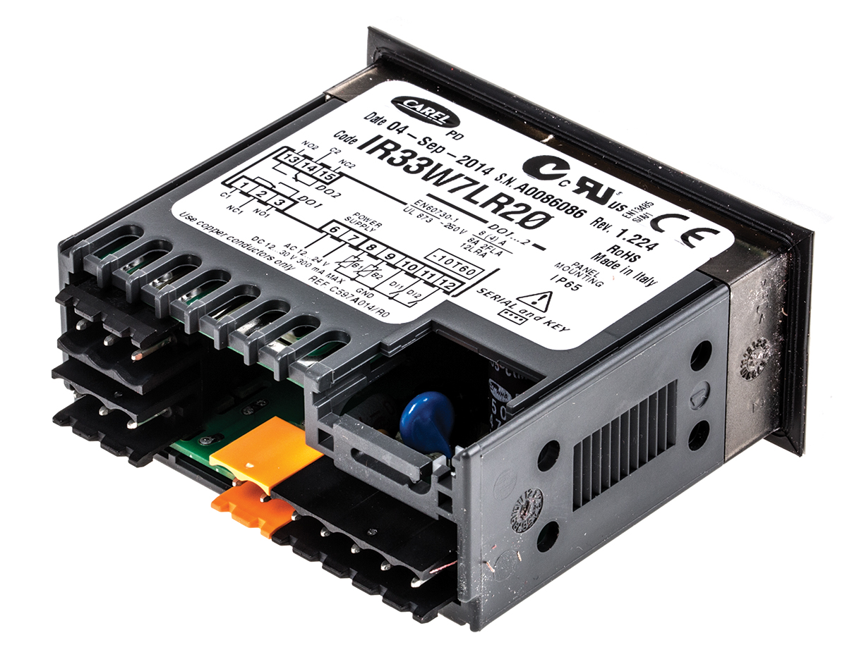 ir33w7lr20 Carel IR33-DN33 Universal Panel Mount PID Temperature Controller 2 Input, 2 Output Relay 230V