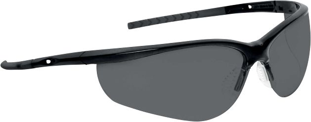 Delta Plus IRAYA Safety Glasses, Smoked, Black, Grey Polycarbonate Lens, Polycarbonate