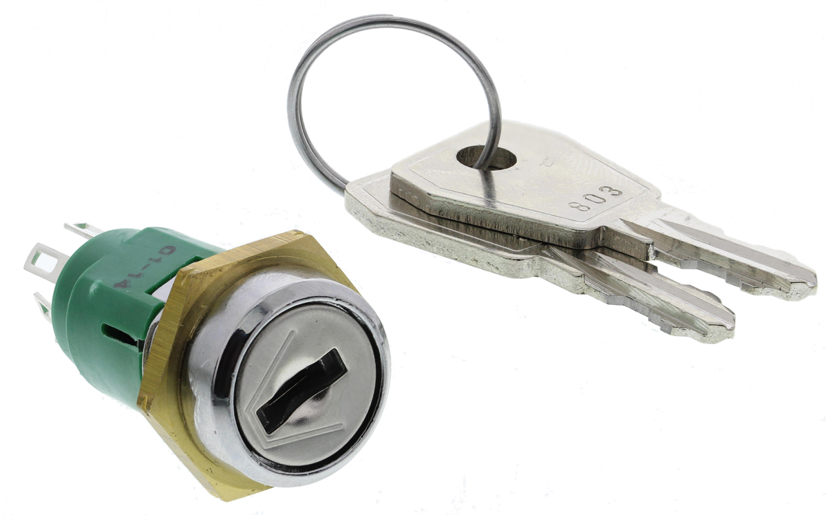 Lorlin Key Switch, DPDT, 1A 2-Way Random-Key