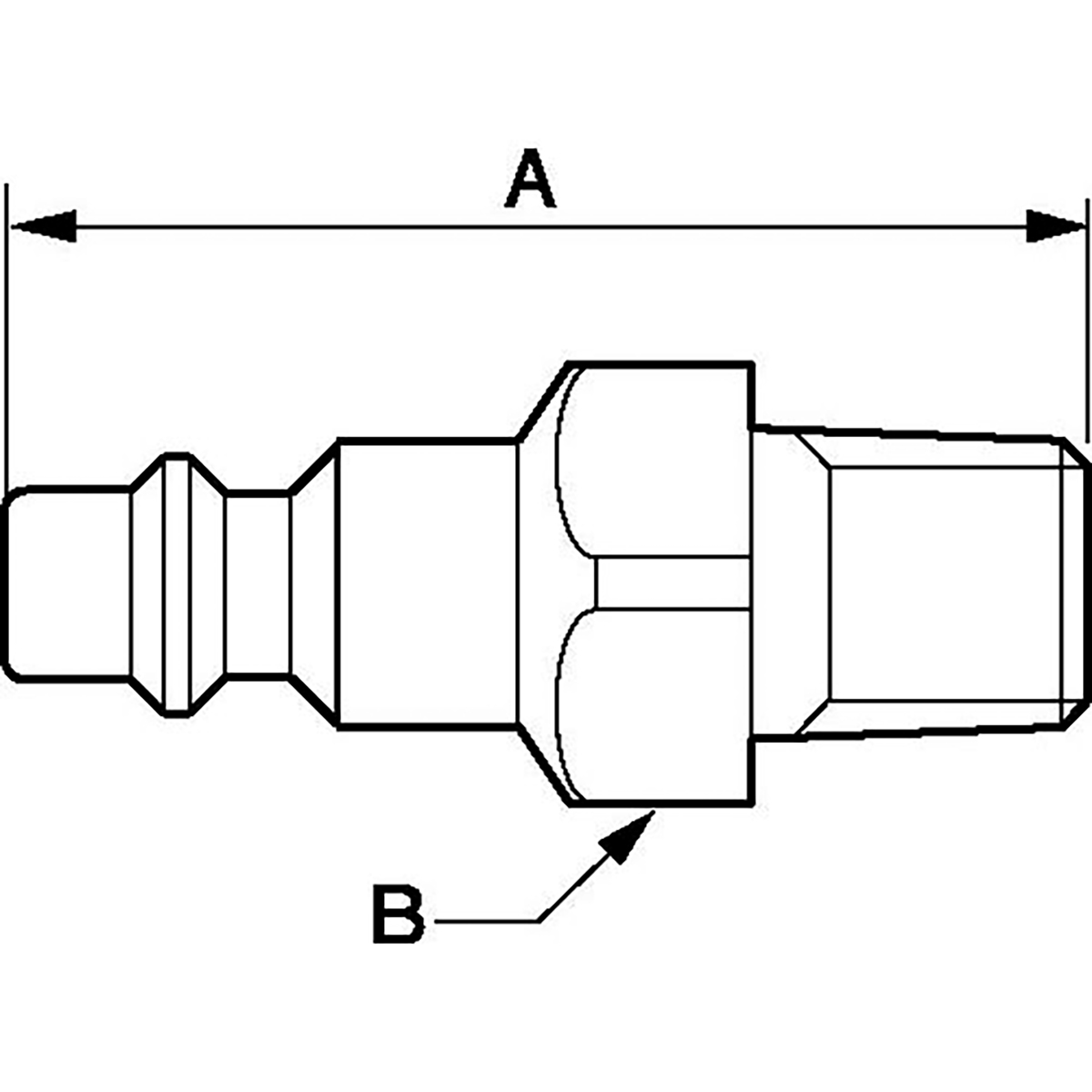 irp-066152p2 PREVOST Treated Steel Plug for Pneumatic Quick Connect Coupling Male BSP