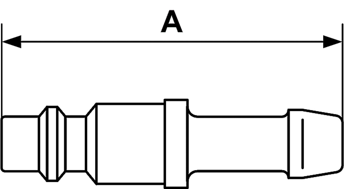 irp-086808p PREVOST Treated Steel Plug for Pneumatic Quick Connect Coupling 8mm