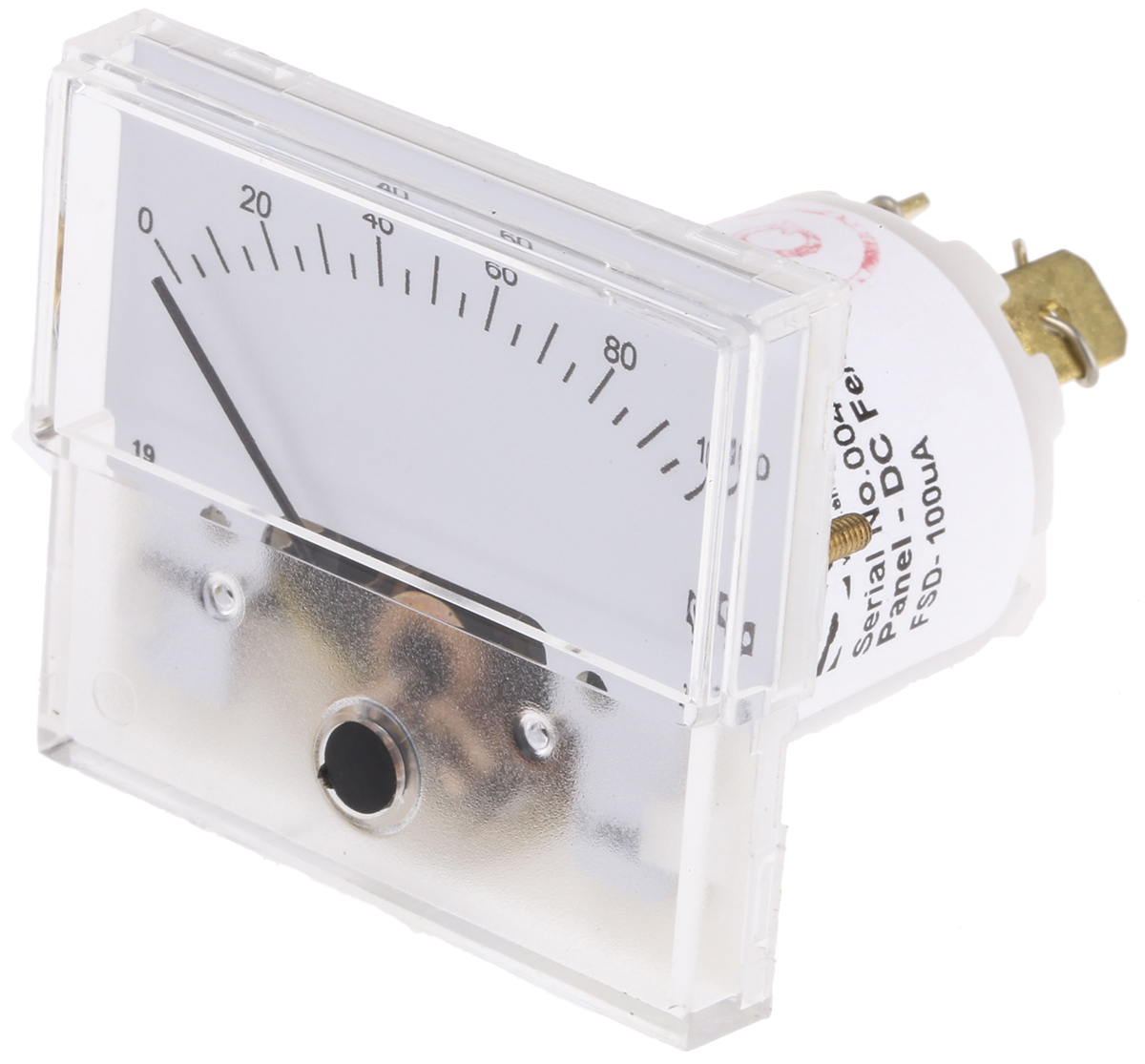 Sifam Tinsley Analogue Panel Ammeter 25 A DC, 20.2 mm x 42.4 mm, ±2.5 % Moving Coil