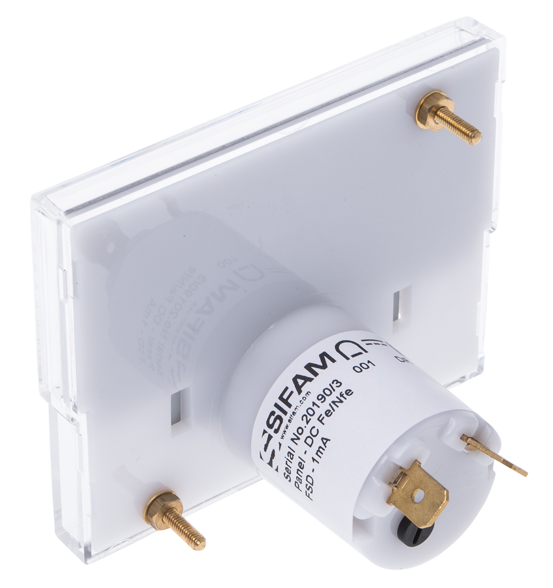 is-11003 Sifam Tinsley Analogue Panel Ammeter 25 A AC/DC, 32.3 mm x 73.7 mm, ±1.5 % Taut Band Centre Magnet Movement