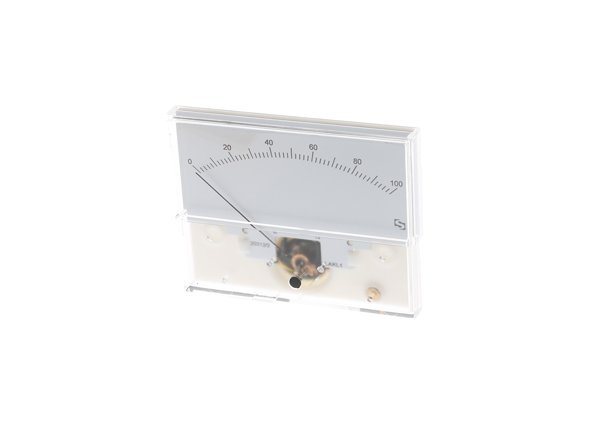 Sifam Tinsley Presentor Analogue Panel Ammeter 25 A AC/DC, 40.5 mm x 91.5 mm, ±1.5 % Taut Band Centre Magnet Movement
