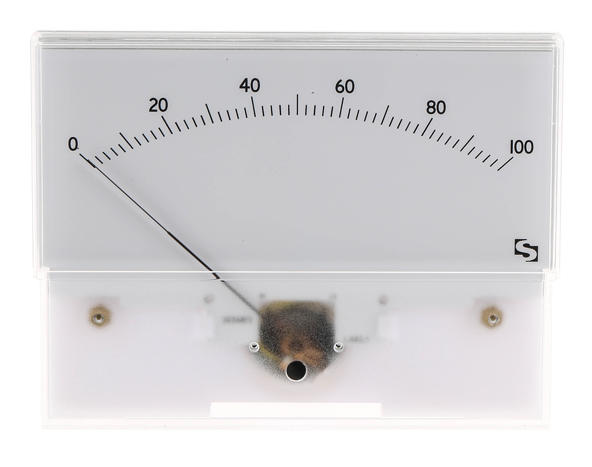 Sifam Tinsley 19 Analogue Panel Ammeter 25 A DC, 55.5 mm x 121 mm, ±1.5 % Moving Coil