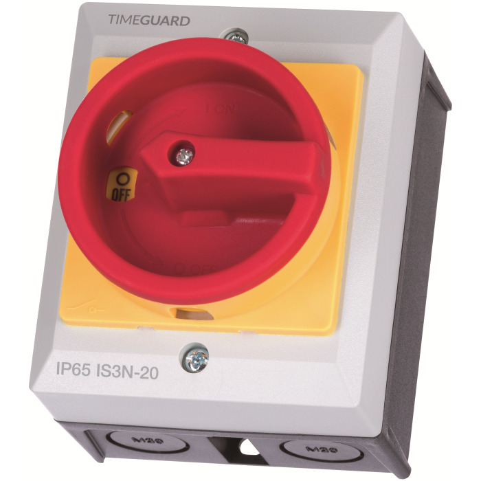 Timeguard 3-Pole Surface Mount Isolator -, IP66, 20A