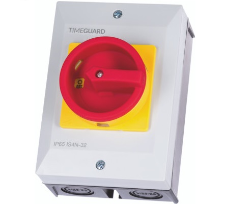 Timeguard 4-Pole Surface Mount Isolator Switch -, IP65, 32A