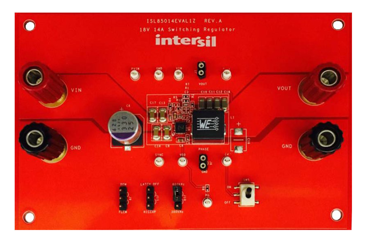 Renesas Electronics Evaluation Board Buck Regulator for ISL85014 for Synchronous Buck Regulator