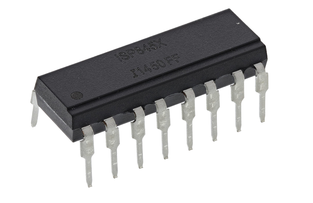 Isocom ISP845X DC Input 4-Channel Optocoupler, Through Hole, 16-Pin PDIP