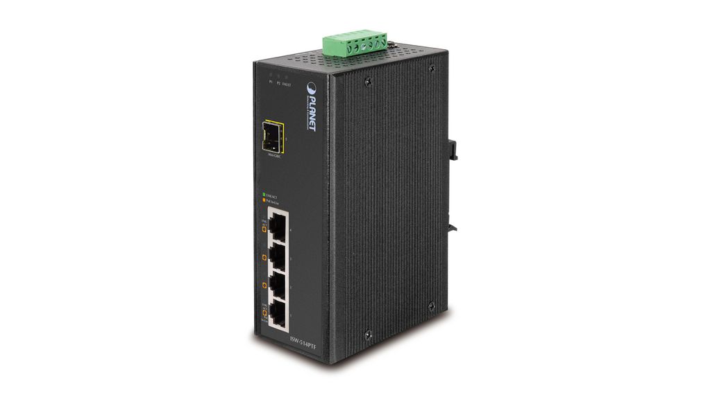 Planet ISW-514PTF Unmanaged 5 Port Ethernet Switch Power Over Ethernet