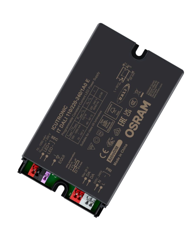 Osram, 15V, 29 V Output, 110 W Output, 1050mA, 350 mA AstroDIM / DALI-2