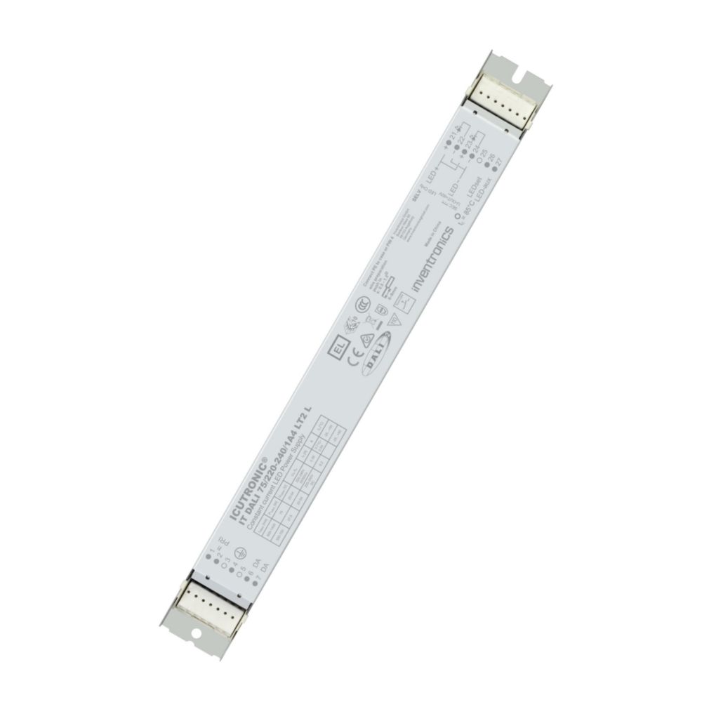 Inventronics Constant Current LED Driver, 54V Output, 75 W Output, 1400mA Linear