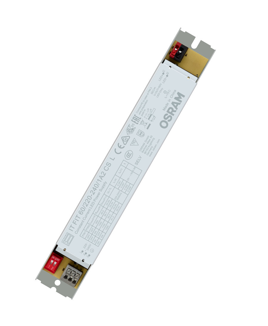 Osram LED Driver, 23V, 54 V Output, 64.8 W Output, 1050mA, 1200 mA, 900 mA Non-Dimmable