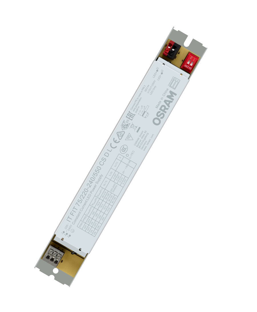 Osram LED Driver, 216V, 90 V Output, 75 W Output, 350mA, 400 mA, 550 mA Non-Dimmable