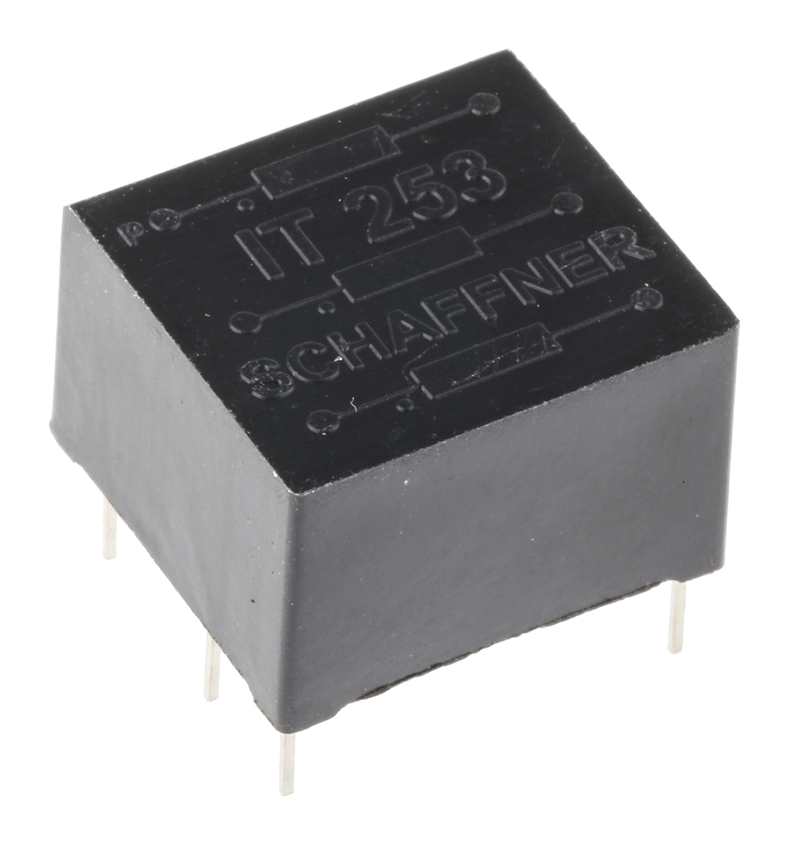 Schaffner Through Hole Pulse Transformer 1:1:1 Turns Ratio, 1.1 mH Prim. Inductance, 0.55Ω Prim. Resistance