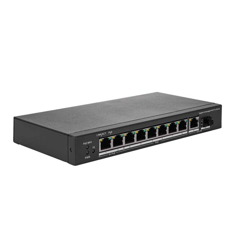 itac10111 ABUS Security-Center ITAC10111 Gigabit 8 Port Gigabit Switch Power Over Ethernet