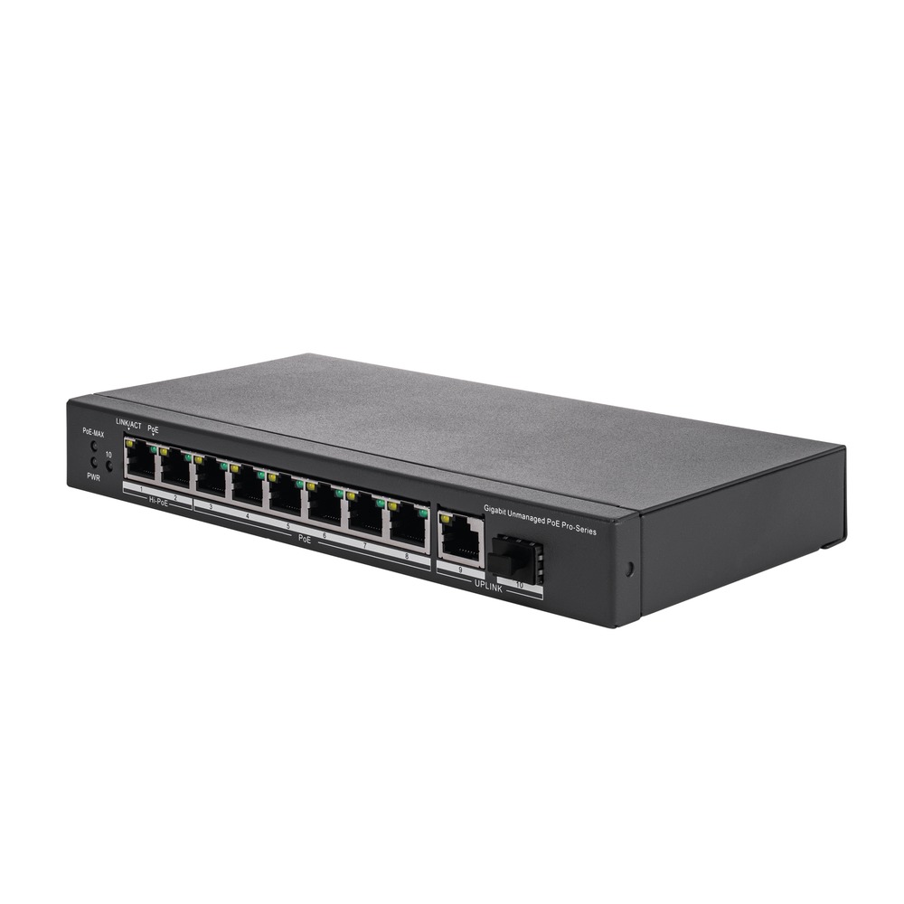 itac10111 ABUS Security-Center ITAC10111 Gigabit 8 Port Gigabit Switch Power Over Ethernet