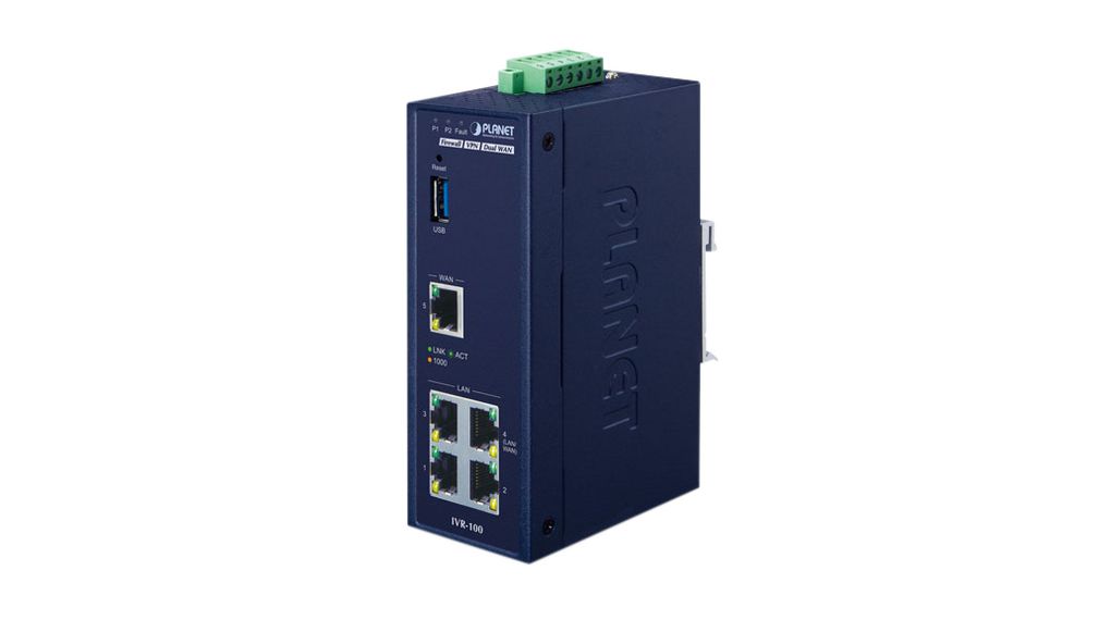 Planet IVR 5 Port Industrial Gateway, RJ45 Connector