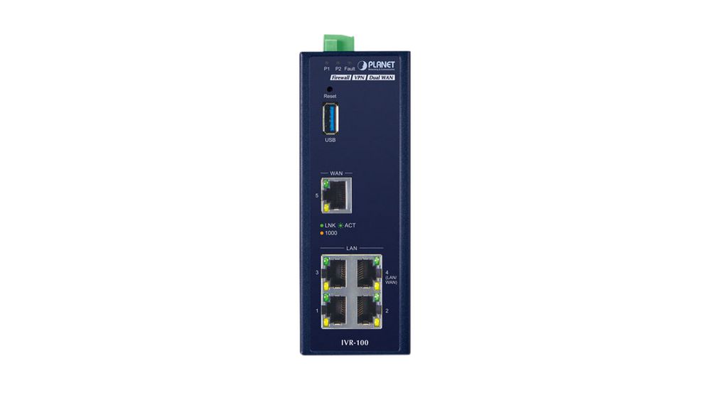 ivr-100 Planet IVR 5 Port Industrial Gateway, RJ45 Connector