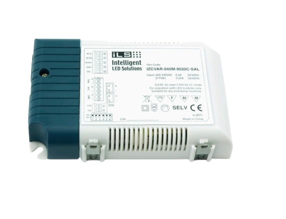 Intelligent LED Solutions IZCVAR-040M-9020C-SAL LED Driver, 180V ac, 295 V ac 1050 mA Enclosed Plastic Case