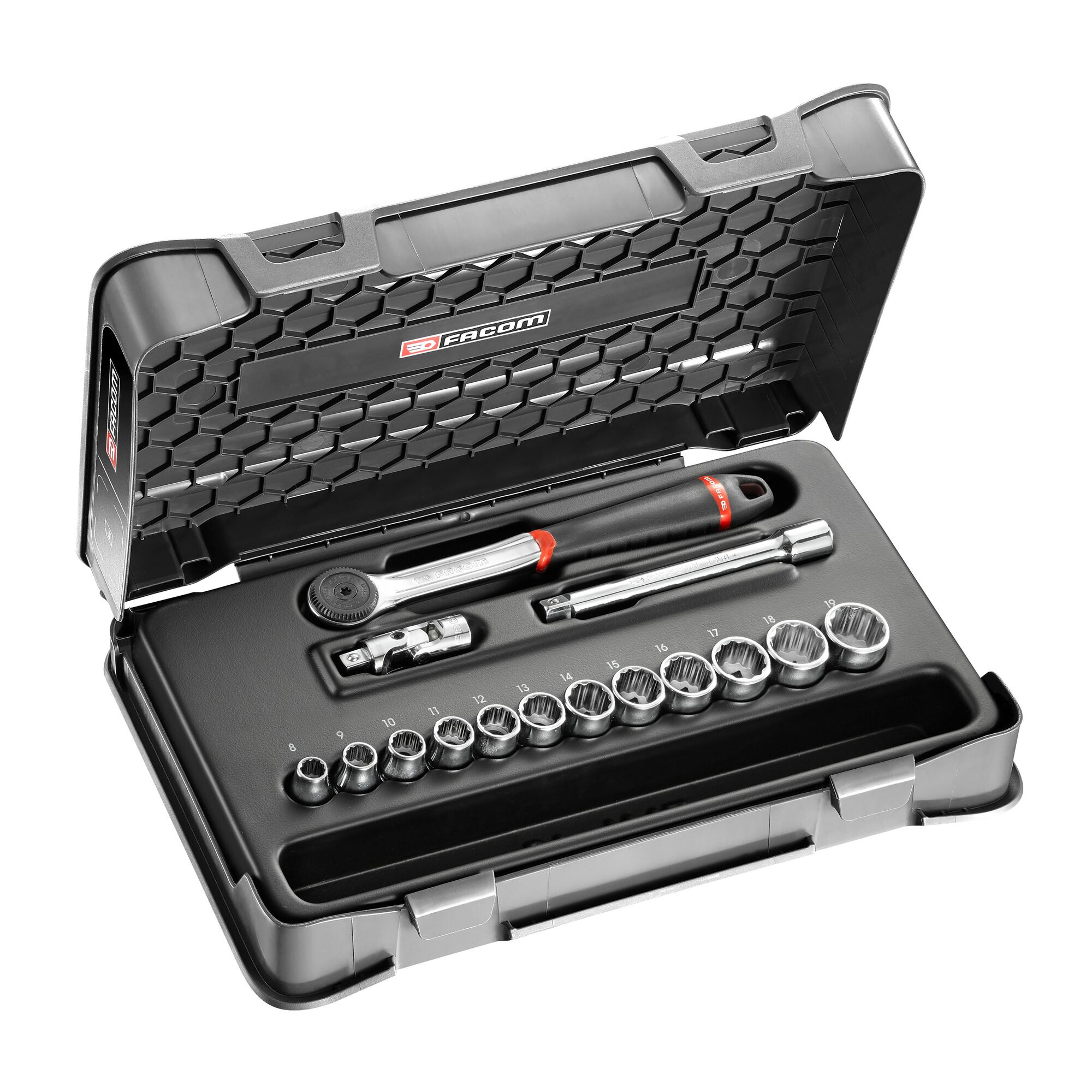 Facom 15-Piece 3/8 in 12 Point Socket Set