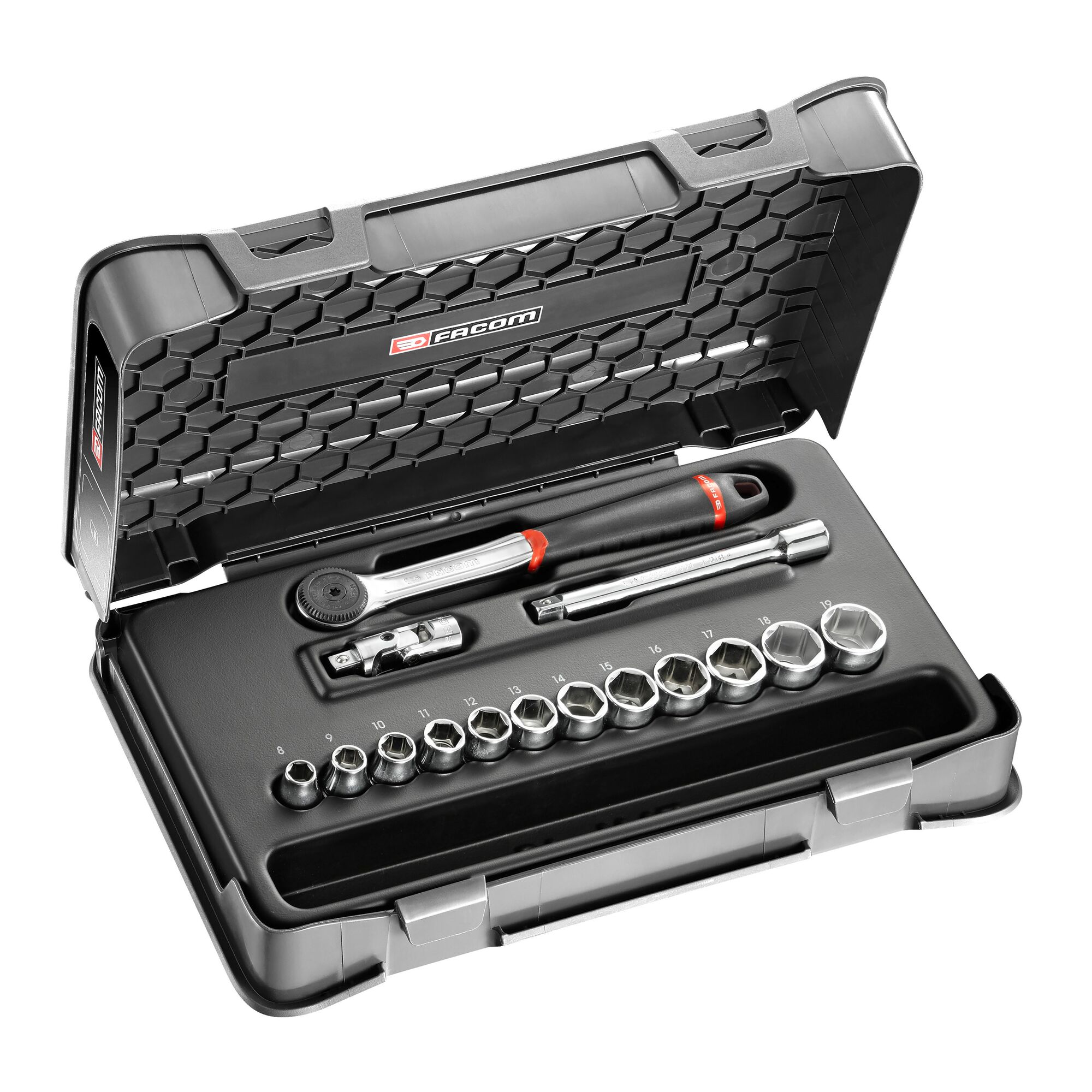 Facom 15-Piece 3/8 in 6 Point Socket Set