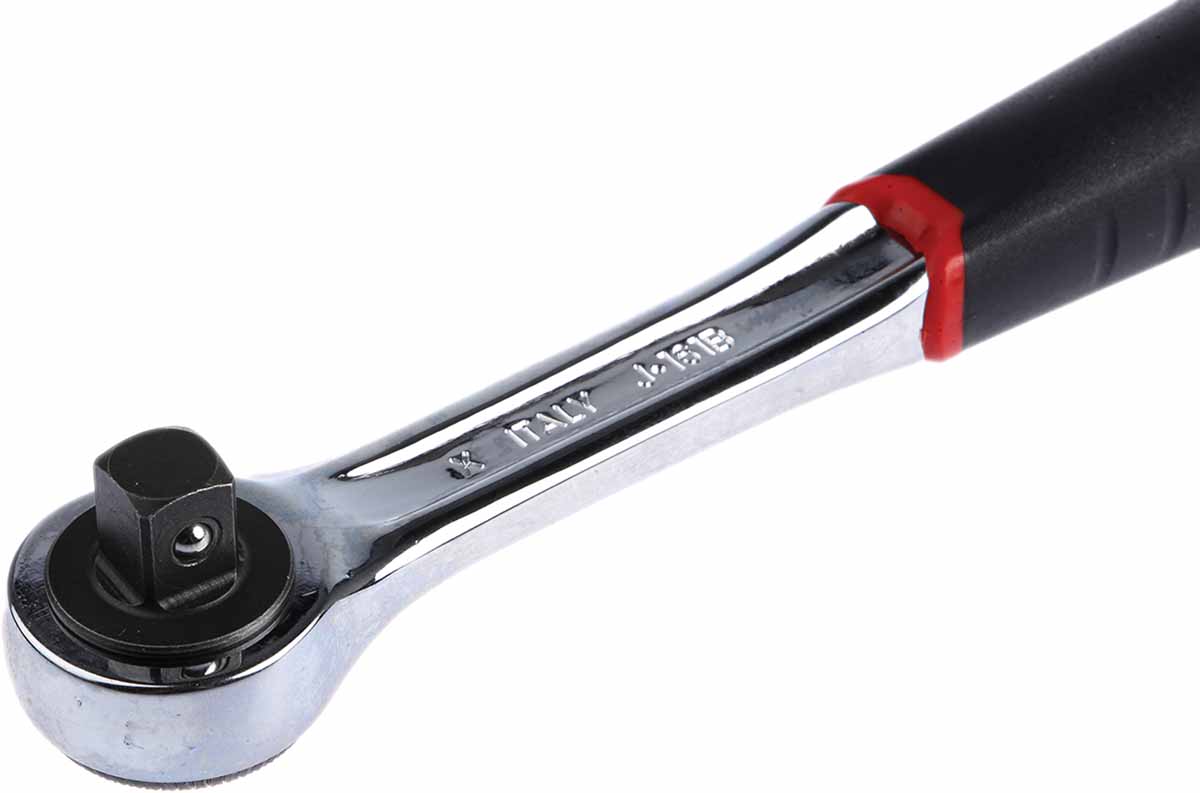 j161b Facom J.161B 3/8 in Ratchet with Bi-Material Elastomer Handle, 201mm Overall