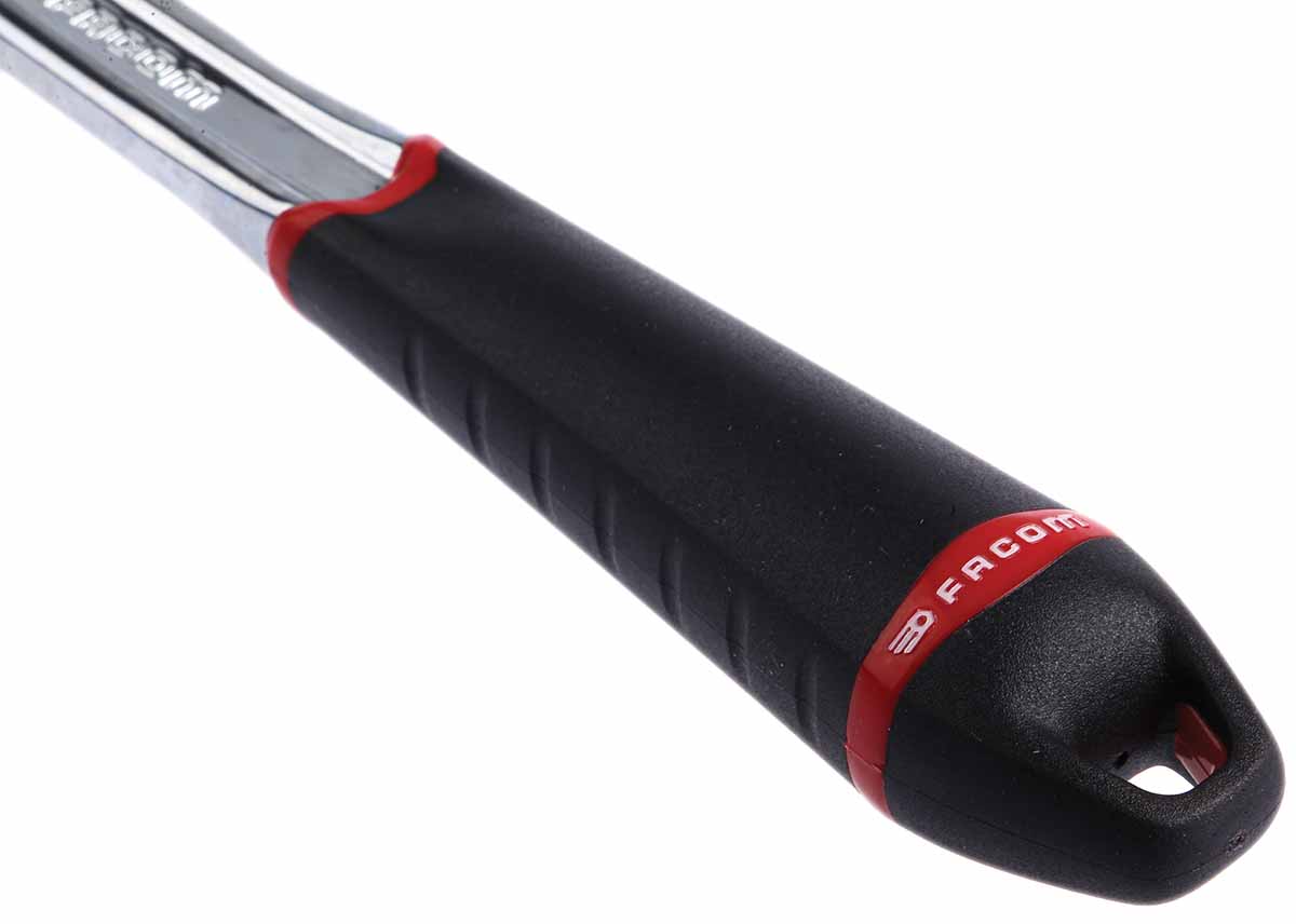 j161b Facom J.161B 3/8 in Ratchet with Bi-Material Elastomer Handle, 201mm Overall