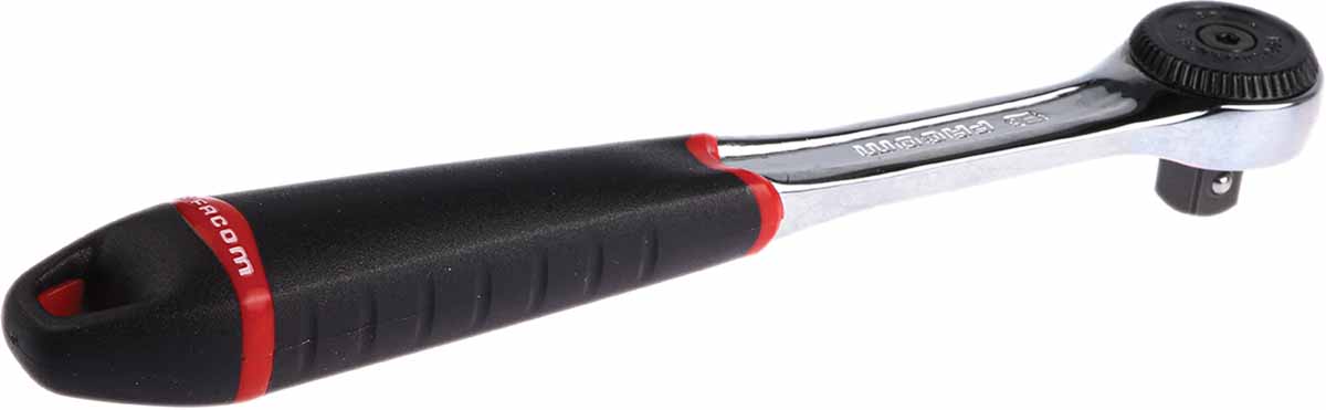 j161b Facom J.161B 3/8 in Ratchet with Bi-Material Elastomer Handle, 201mm Overall