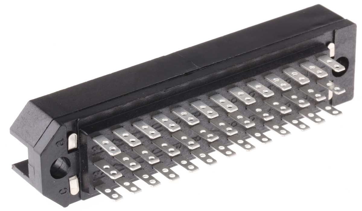 Telegartner, J000 Straight 39 Way DIN 41612 Connector 2.54 mm Pitch Male 2 Row