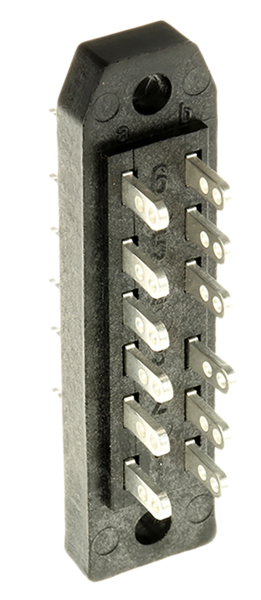 Telegartner J00045A0912, DIN 41612 Connector, 12-Way, 2 Row, J000 Straight Male