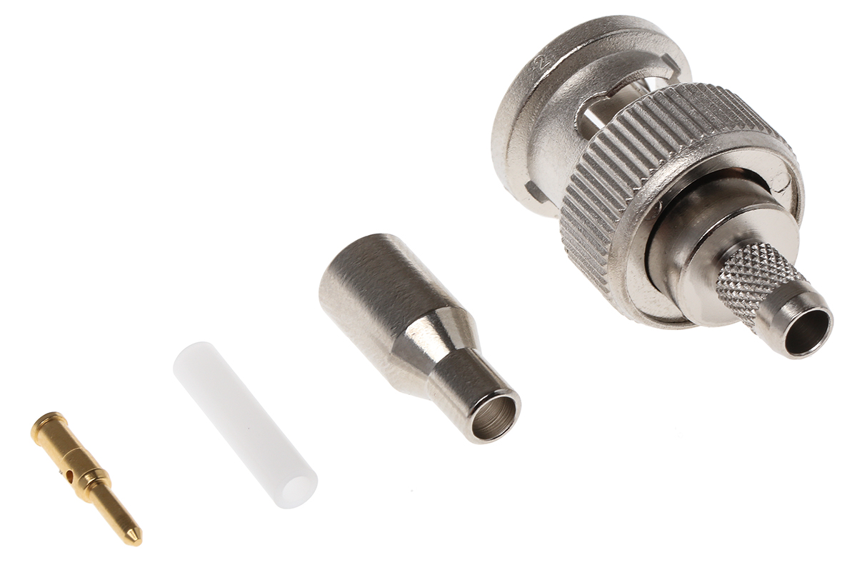 Telegartner BNC Series Cable Male BNC, 75 Ω, Straight Body Crimp