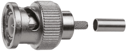 Telegartner BNC Series Cable Male BNC, 75 Ω, Straight Body Crimp