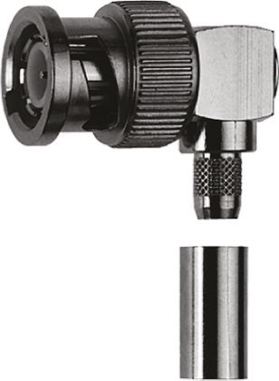 Telegartner BNC Series Cable Male BNC, 75 Ω, Right Angle Body Crimp