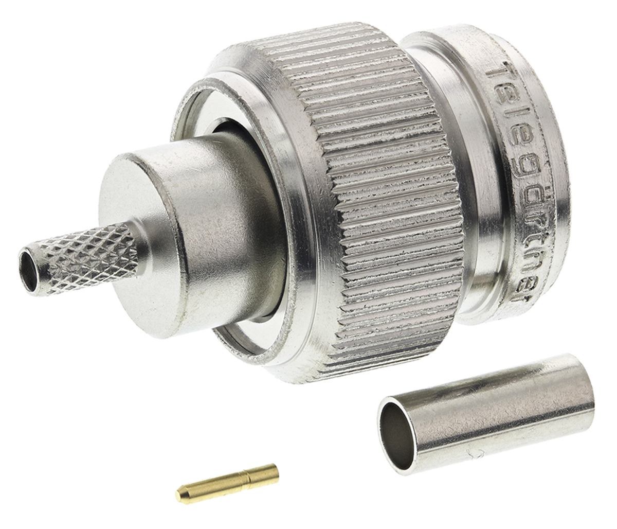 Telegartner TNC Series Cable Male TNC, 50 Ω, Straight Body Crimp