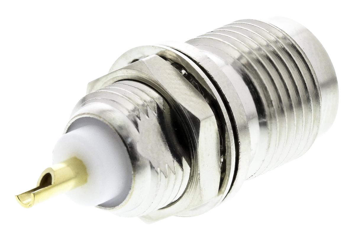 Telegartner TNC Series Panel Mount Female TNC, 50 Ω, Straight Body Solder