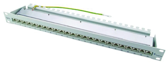 Telegartner 24 Port RJ45 RJ Connector STP 1 U Grey