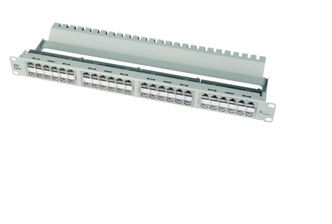 Telegartner Telegartner Data Series 48 Port RJ45, RJ11, RJ12 RJ Patch Panel Shielded 1 U Grey